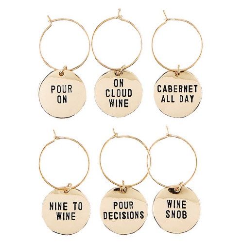GOLD WINE CHARMS