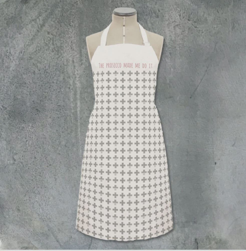 Cotton Apron Prosecco Made Me Do It