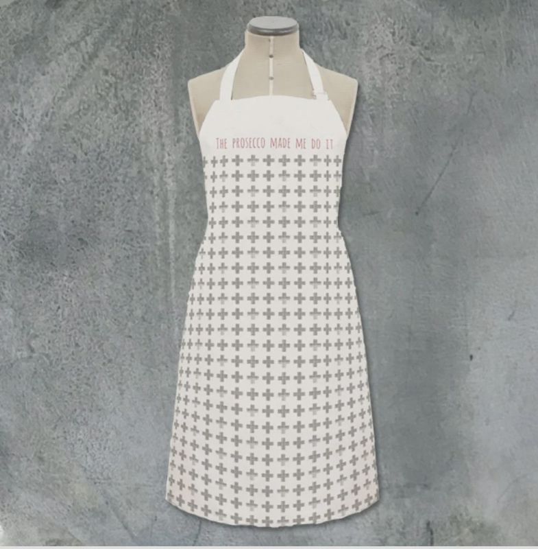 Cotton Apron Prosecco Made Me Do It