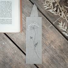 Embroidered Linin Bookmark Flowers Assorted