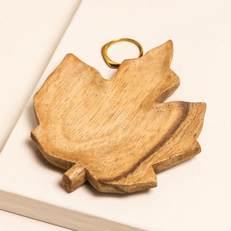 Wooden Maple Leaf Dish