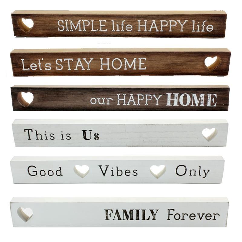 WOOD SHELF SIGN - 6 STYLES