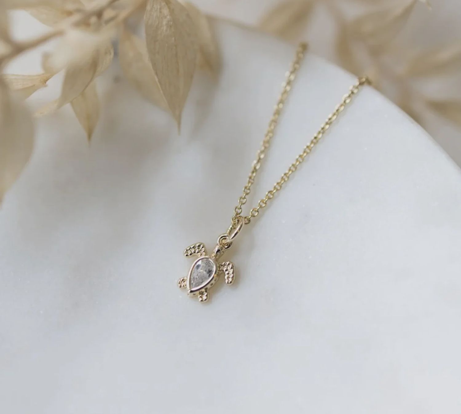 Turtle Treasure Necklace Gold