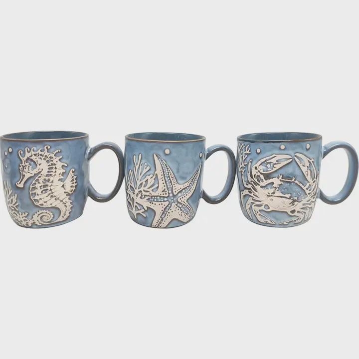 Spectrum Sealife Mugs Blue Assorted