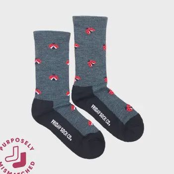 Women's Ladybug Merino Wool Socks