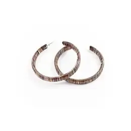 EARRINGS HOOP LARGE BANANA FIBRE
