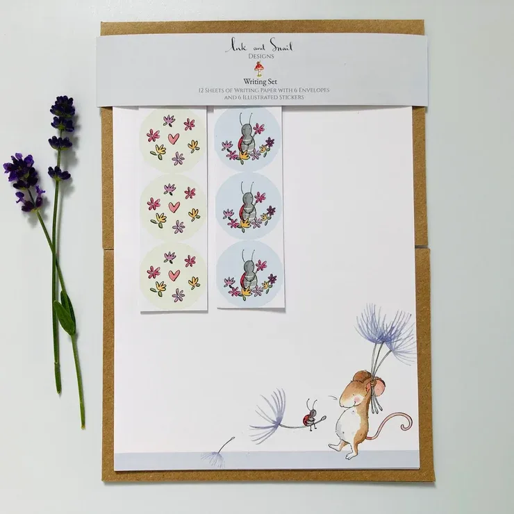 Writing Set - Mouse and Ladybird