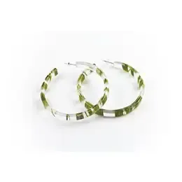 EARRINGS HOOP LARGE SEAWEED