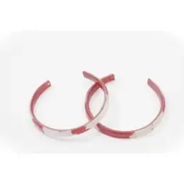 EARRINGS HOOP LARGE FLEUR MARSALA