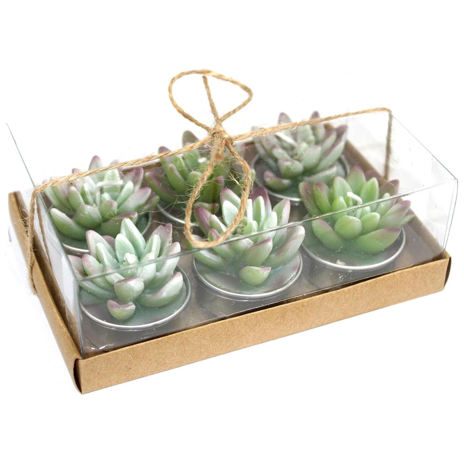 Tealight Candle Succulent 6 Pack