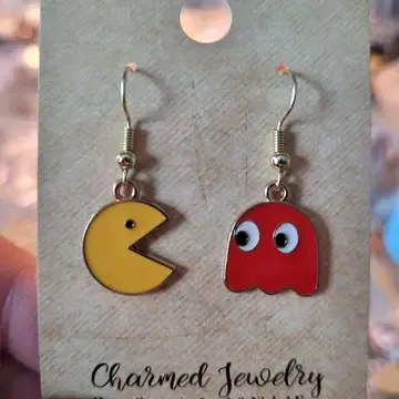 EARRINGS PACMAN AND GHOST