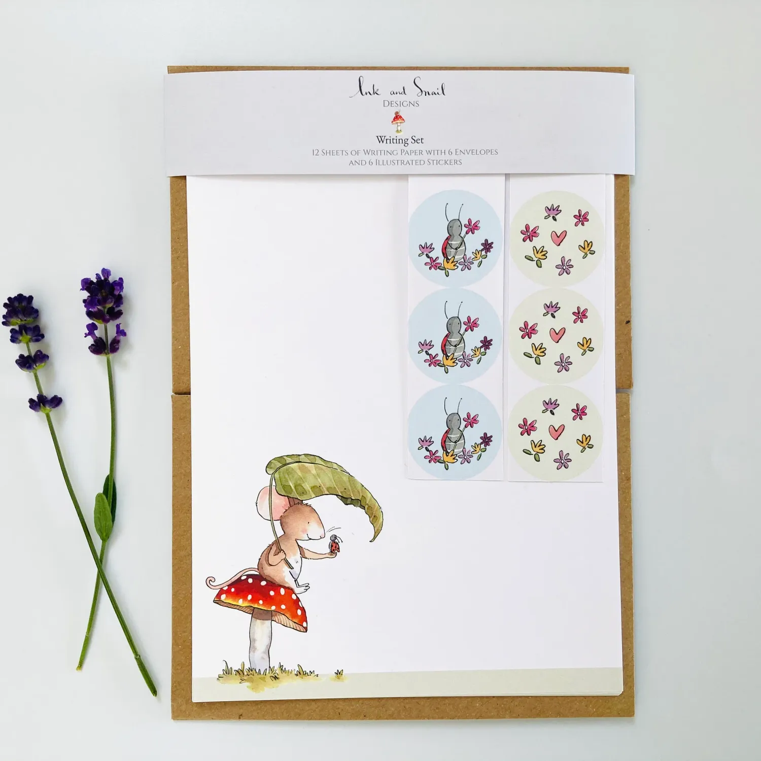 Writing Set - Mouse on Toadstool