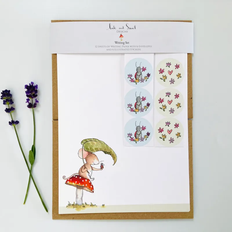 Writing Set - Mouse on Toadstool