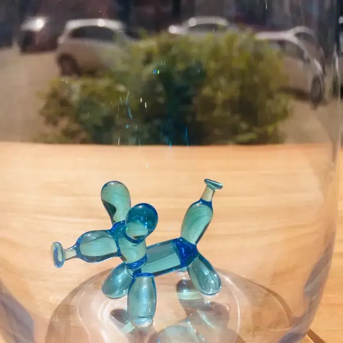 Murano Glass Ballon dog stemless glass