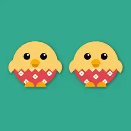 Little Rounds Bird wooden stud earrings