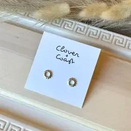 GOLD PLATED SUN STUDS