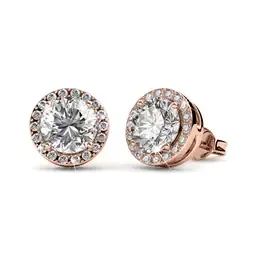 SOPHIA ROSE GOLD AND CRYSTAL STUDS