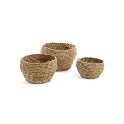 GRASS BASKETS SET OF 3