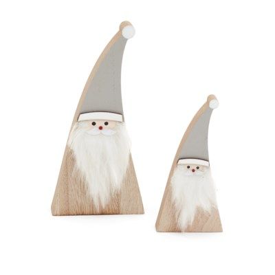 SANTA WOODEN SET OF 2