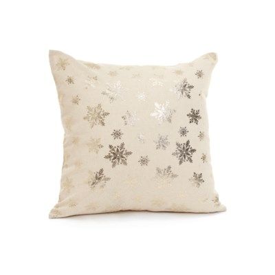 GOLD SNOWFLAKE CUSHION 18X18