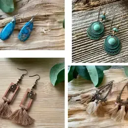 EARRINGS BLUE TURQUOISE DANGLE