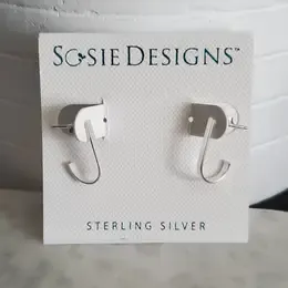 sterling silver hook bar studs