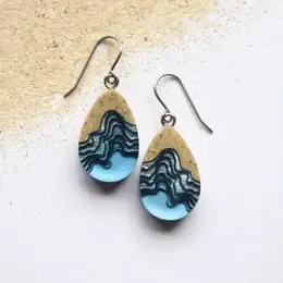 SEASHORE DANGLE EARRINGS AQUA