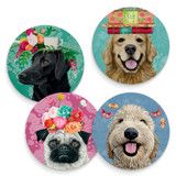HAPPY DOG COASTERS SET OF 4