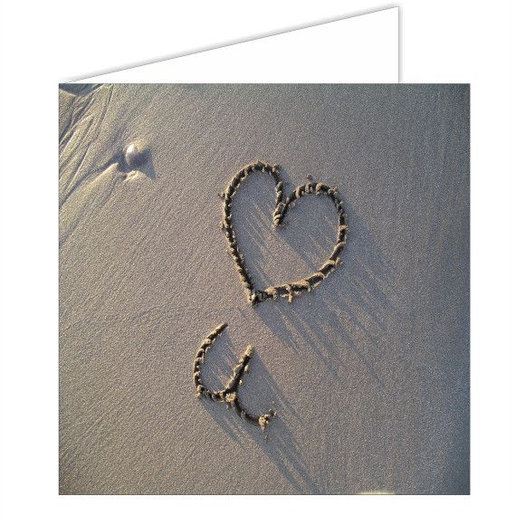 Love U Sand Script Card