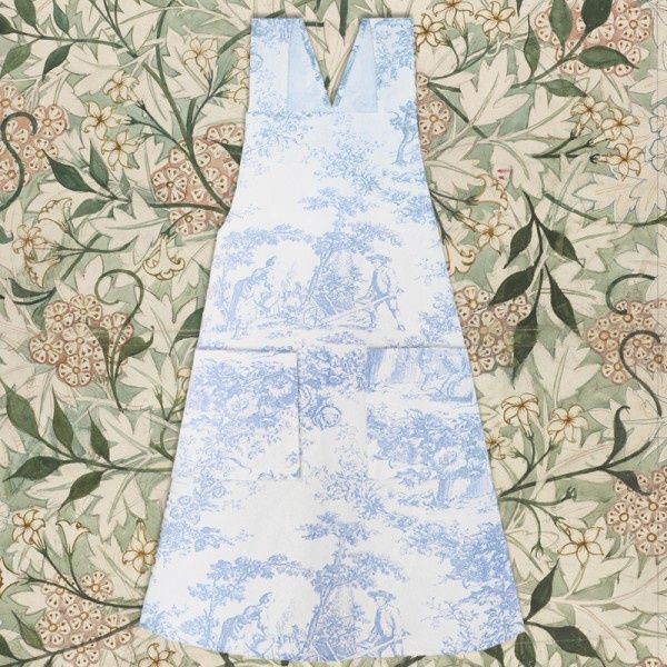 TOILE APRON, Colour: SKY BLUE
