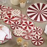 BEADED CANDY CANE RUNNER 13X35