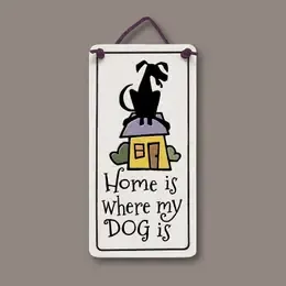 HOME DOG WALL PLAQUE