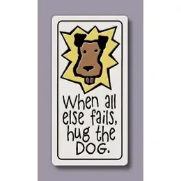 HUG THE DOG MAGNET