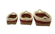 SET OF 3 RED RECTANGLE BASKETS
