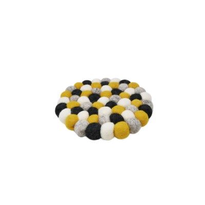 WOOL TRIVET GOLD AND BLACK