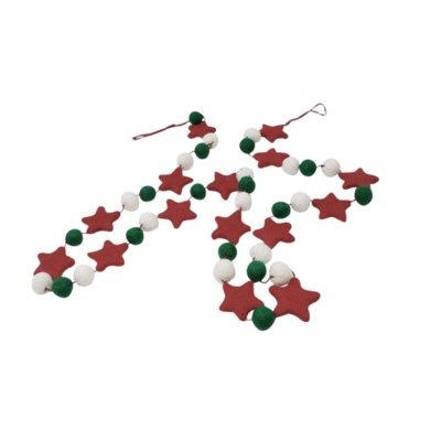 WOOL STARS XMAS GARLAND