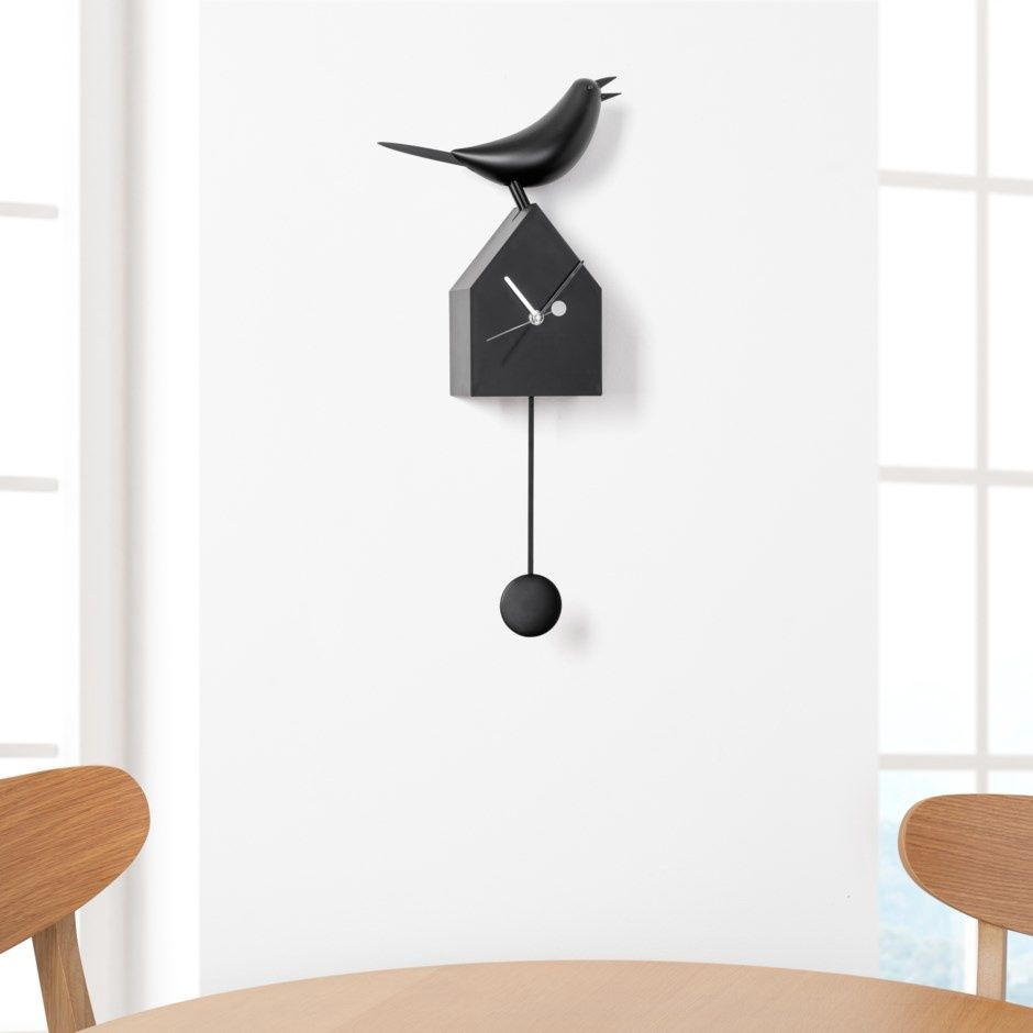 Black Birdhouse clock, Colour: BLACK