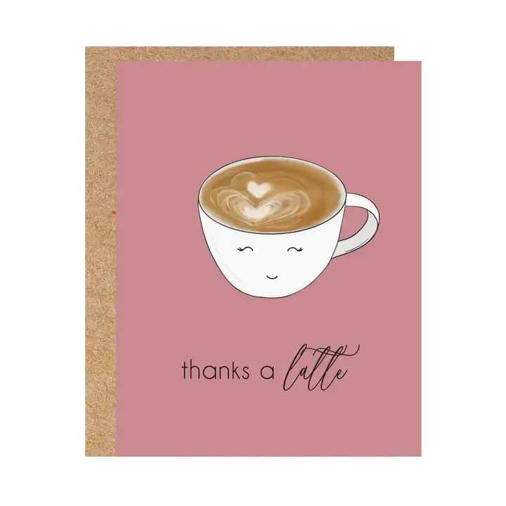 Thanks a Latte Thank You Card