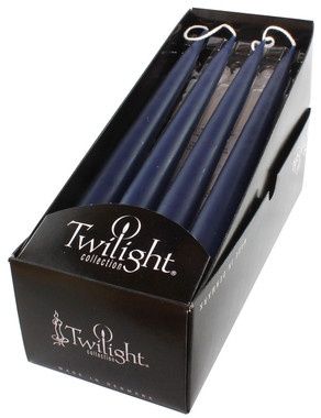 Twilight 10 Inch Taper Candles, Colour: Navy Blue