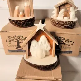 WOOD NATIVITY SCENE