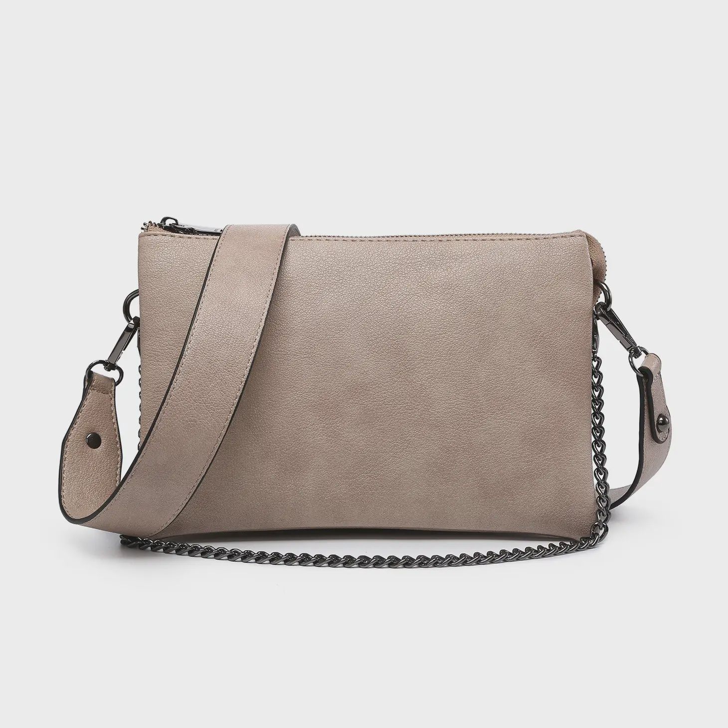 IZZY CHAIN CROSSBODY PURSE, Colour: BEIGE