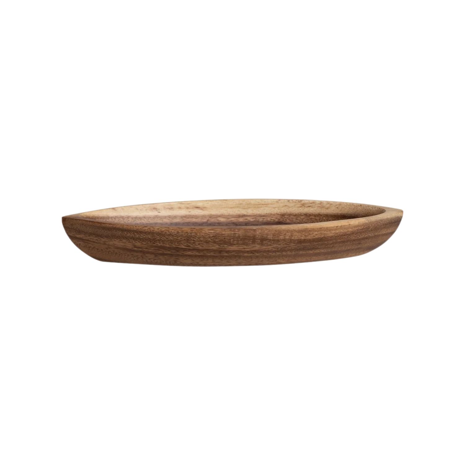 Acacia Wood Boat Bowls, Size: Small