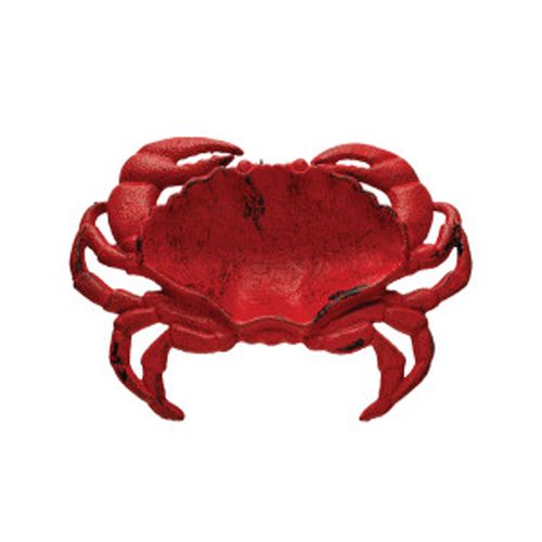 CAST IRON RED CRAB DISH 8.5X6.25"