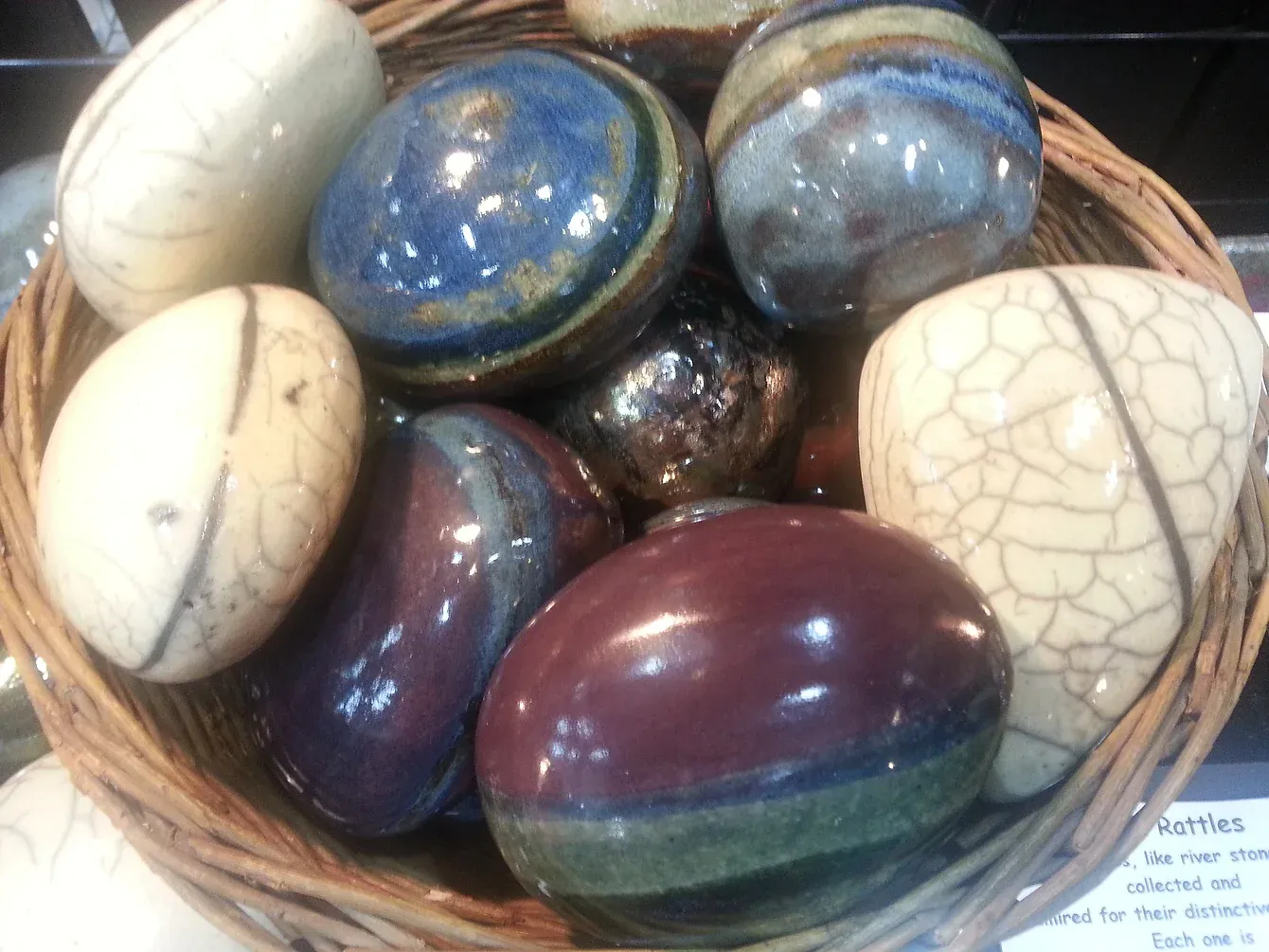 Clay Rock Rattle Plain Assorted