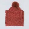 HAT AND SCARF SET, Colour: RUST