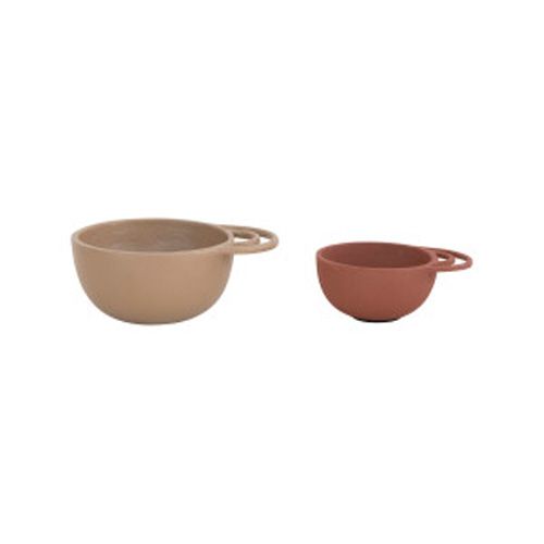 5"L x 4"W x 2"H &amp; 3-3/4"L x 3"W x 1-1/2"H Decorative Textured Metal Bowls w/ Handles, Matte Finish,