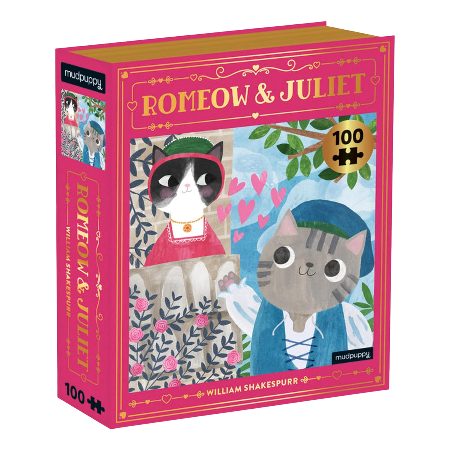 Romeow &amp; Juliet Bookish Cats 100 pc Puzzle