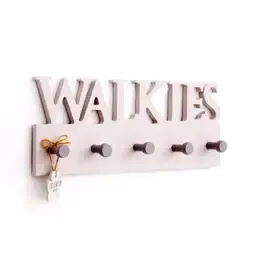 WOODEN WALL DOG WALKIES - FIVE HOOK LEAD HOLDER