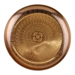 COPPER METAL TRAY WITH ETCHED DESIGN