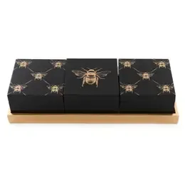 SET OF 3 BEE STORAGE BOXES